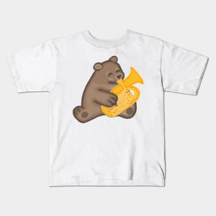 Tuba Bear Kids T-Shirt